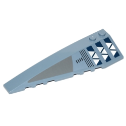 Wedge 10 x 3 Left with White Triangles Pattern (Sticker) - Set 75041