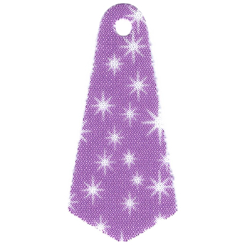 Деталь LEGO 37567 Mini Doll, Cape Cloth, Friends, Long Narrow with Small Top Hole with Stars on Medium Lavender Background Pattern