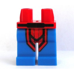 Hips and Blue Legs with Red and Black Panel and Belt Pattern