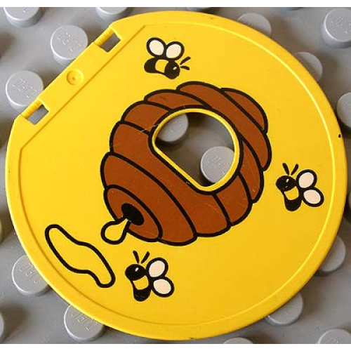 Деталь LEGO 31193pb03 Duplo Ball Tube Exit Door with Bees and Hive Pattern