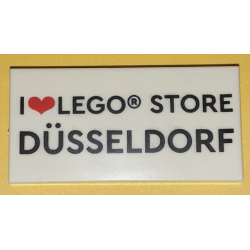 Tile 2 x 4 with 'I Heart LEGO STORE DÜSSELDORF' Pattern Tile 2 x 4 with 'I Heart LEGO STORE DÜSSELDORF' Pattern