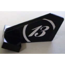 Tail Shuttle, Small with White '13' and Circle Pattern on Left Side (Sticker) - Set 8898