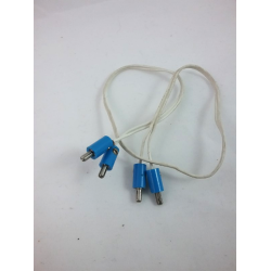 Electric, Wire 12V / 4.5V, with 4 Blue Electric, Connector, 1-Way Male Rounded with Cross-Cut Pin (Banana Plug), 41 Studs Long