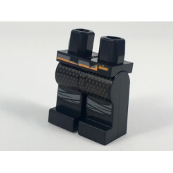 Hips and Legs with Bright Light Orange Belt, Small Dark Tan Dots, Dark Bluish Gray Knee Wrappings Pattern Hips and Legs with Bright Light Orange Belt, Small Dark Tan Dots, Dark Bluish Gray Knee Wrappings Pattern