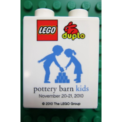 Duplo, Brick 1 x 2 x 2 with LEGO Duplo Pottery Barn Kids November 20-21, 2010 Pattern Duplo, Brick 1 x 2 x 2 with LEGO Duplo Pottery Barn Kids November 20-21, 2010 Pattern