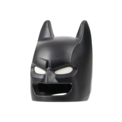 Minifigure, Headgear Mask Batman Cowl with Molded White Eyes Pattern Minifigure, Headgear Mask Batman Cowl with Molded White Eyes Pattern