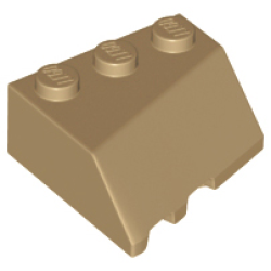 Wedge 3 x 3 Sloped Right - Dark Tan