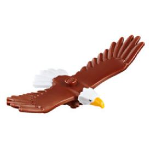Деталь LEGO 37543pb01 Eagle with Yellow Beak, White Head and Tail Feathers Pattern