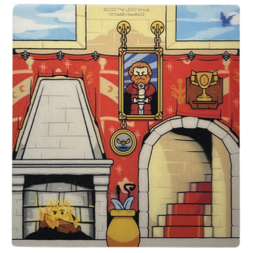 Деталь LEGO 104681 Plastic 3D Backdrop with Gryffindor Common Room Pattern