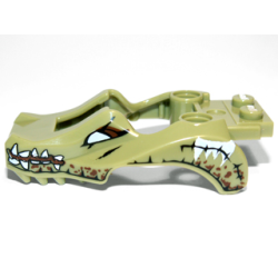 Flywheel Fairing Crocodile Shape with Reddish Brown and White Crocodile Pattern