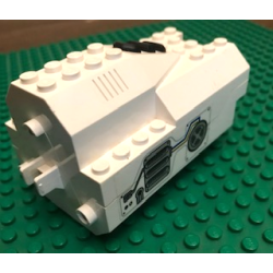 Electric, Light & Sound Rocket Engine, Battery Box with White Cover with Fan, Piping and Vents Pattern on Both Sides (Stickers) - Set 6454 Electric, Light & Sound Rocket Engine, Battery Box with White Cover with Fan, Piping and Vents Pattern on Both Sides (Stickers) - Set 6454