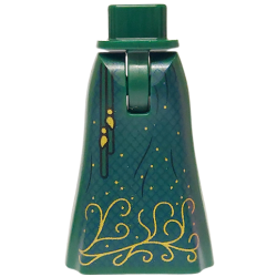 Mini Doll Hips and Skirt Full Length with Dark Blue Squares, Gold Tassels, Sparkles and Filigree Pattern - Thin Hinge Mini Doll Hips and Skirt Full Length with Dark Blue Squares, Gold Tassels, Sparkles and Filigree Pattern - Thin Hinge