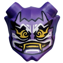 Minifigure, Visor Mask Ninjago Oni with Mask of Hatred with Closed Mouth Pattern