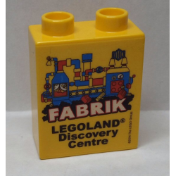 Duplo, Brick 1 x 2 x 2 with LEGOLAND Discovery Centre FABRIK 2014 Pattern