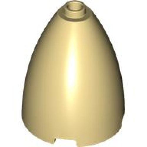 Деталь LEGO 1744 Cone 3 x 3 x 3 (Elliptic Paraboloid) - Tan