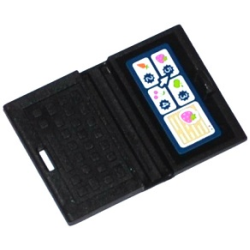 Minifigure, Utensil Computer Laptop with Strawberries, Apple, Carrot, Cherries and Numbers 5, 3, 2, 4 Pattern (Sticker) - Set 41108 Minifigure, Utensil Computer Laptop with Strawberries, Apple, Carrot, Cherries and Numbers 5, 3, 2, 4 Pattern (Sticker) - Set 41108