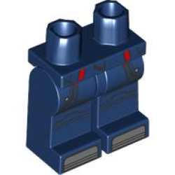 Hips and Legs with Red Trim, Black Lines and Knee Straps, and Dark Bluish Gray Toes Pattern Hips and Legs with Red Trim, Black Lines and Knee Straps, and Dark Bluish Gray Toes Pattern