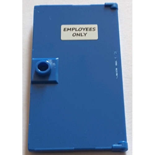 Деталь LEGO 60616pb034 Door 1 x 4 x 6 with Stud Handle with 'EMPLOYEES ONLY' Pattern (Sticker) - Set 71016