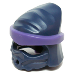 Minifigure, Headgear Ninjago Wrap Peaked Top with Molded Dark Purple Headband and Knot Pattern