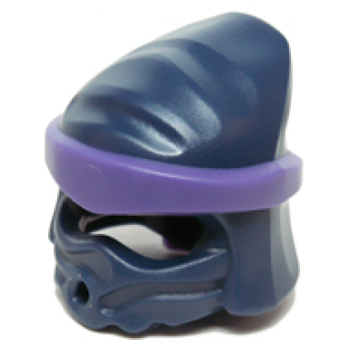 Деталь LEGO 20568pb01 Minifigure, Headgear Ninjago Wrap Peaked Top with Molded Dark Purple Headband and Knot Pattern