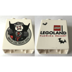 Duplo, Brick 1 x 2 x 2 with Brick or Treat 2015 LEGOLAND Florida Resort Vampire Pattern Duplo, Brick 1 x 2 x 2 with Brick or Treat 2015 LEGOLAND Florida Resort Vampire Pattern