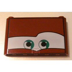 Windscreen 1 x 6 x 3 with Green Eyes on White Background Pattern