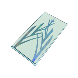 Glass for Window 1 x 4 x 6 with Metallic Light Blue Ice Crystals, Arch and Shards Pattern (Sticker) - Set 43197