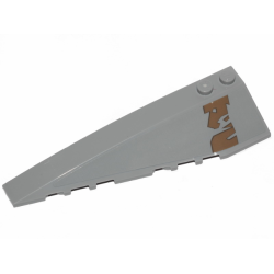 Wedge 10 x 3 Left with Dark Tan Tattered Stripe Pattern (Sticker) - Set 75292 Wedge 10 x 3 Left with Dark Tan Tattered Stripe Pattern (Sticker) - Set 75292