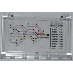 Windscreen 1 x 6 x 3 with Train Map, Train Schedule with 'BERLIN 11:10' and Train Logo Pattern (Sticker) - Set 7938
