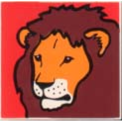 Duplo, Tile 2 x 2 x 1 with Lion Mosaic Picture 01 Pattern