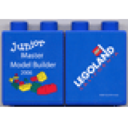 Duplo, Brick 1 x 2 x 2 with Junior Master Model Builder 2006 Pattern (Stickered) Duplo, Brick 1 x 2 x 2 with Junior Master Model Builder 2006 Pattern (Stickered)