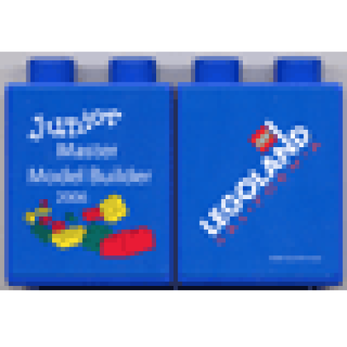 Деталь LEGO 4066pb275 Duplo, Brick 1 x 2 x 2 with Junior Master Model Builder 2006 Pattern (Stickered)