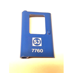 Door 1 x 4 x 5 Train Left, Thin Support at Bottom with Swedish Train Logo and '7760' Pattern (Sticker) - Set 7760 Door 1 x 4 x 5 Train Left, Thin Support at Bottom with Swedish Train Logo and '7760' Pattern (Sticker) - Set 7760