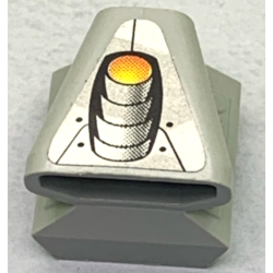 Vehicle, Air Scoop Engine Top 2 x 2 with Exhaust Pipe on Silver Background Pattern (Sticker) - Set 8899 Vehicle, Air Scoop Engine Top 2 x 2 with Exhaust Pipe on Silver Background Pattern (Sticker) - Set 8899