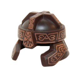 Minifigure, Headgear Helmet Castle with Cheek and Neck Protection and Armor Panels with Copper Ornaments Pattern (Gimli) Minifigure, Headgear Helmet Castle with Cheek and Neck Protection and Armor Panels with Copper Ornaments Pattern (Gimli)