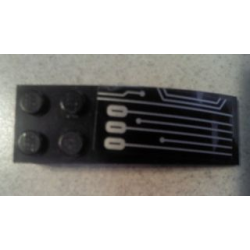 Slope, Curved 6 x 2 with Silver Circuitry Pattern Model Right Side (Sticker) - Set 7704