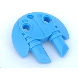 Bionicle Weapon 5 x 5 Shield with Dual Round Prongs - Medium Blue