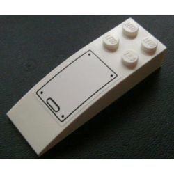 Slope, Curved 6 x 2 with Hatch Handle and Black Rivets Pattern (Sticker) - Set 4642 Slope, Curved 6 x 2 with Hatch Handle and Black Rivets Pattern (Sticker) - Set 4642