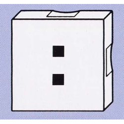 Duplo, Tile 2 x 2 with Black Colon (:) Pattern