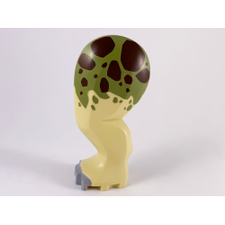 Dinosaur Leg Large (Rear) Triceratops / Stegosaurus with Pin, Light Bluish Gray Claws and Olive Green and Dark Brown Pattern - Left