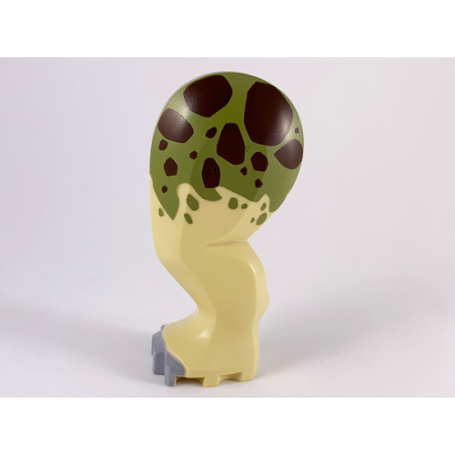 Деталь LEGO 98172c01pb02 Dinosaur Leg Large (Rear) Triceratops / Stegosaurus with Pin, Light Bluish Gray Claws and Olive Green and Dark Brown Pattern - Left