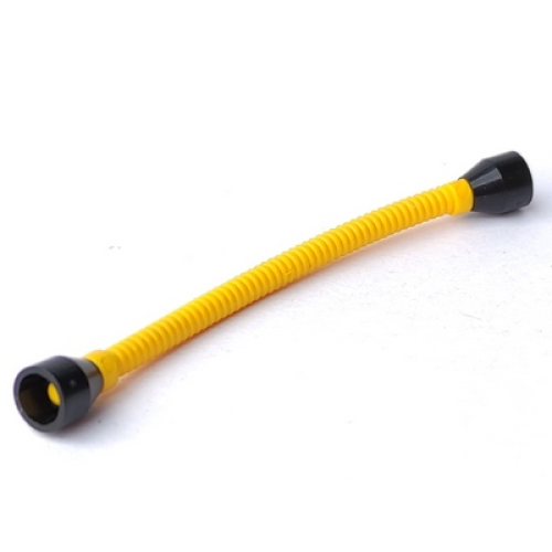 Деталь LEGO 73590c01b Hose, Flexible 8.5L with Black Tabless Ends - Yellow