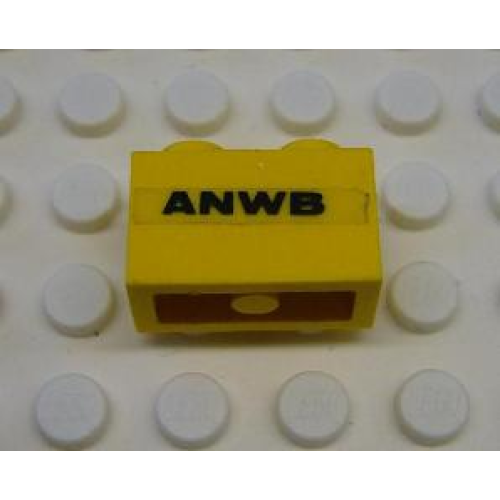 Деталь LEGO 3004pb019 Brick 1 x 2 with 'ANWB' Pattern on Both Sides (Stickers) - Set 1590-2