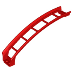 Train, Track Roller Coaster Ramp Large Upper Part, 6 Bricks Elevation - Red Train, Track Roller Coaster Ramp Large Upper Part, 6 Bricks Elevation - Red