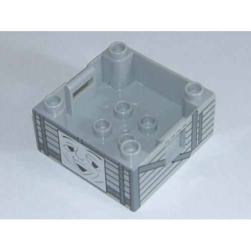 Деталь LEGO 47423pb02 Duplo Container Box 4 x 4 with Studs on Corners with Thomas & Friends Truck Face Pattern