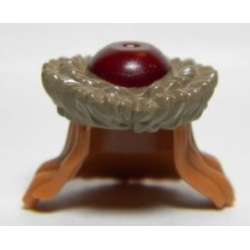 Minifigure, Hair Combo, Hair with Hat, Long with Dark Red Cap and Dark Tan Fur Brim Pattern Minifigure, Hair Combo, Hair with Hat, Long with Dark Red Cap and Dark Tan Fur Brim Pattern