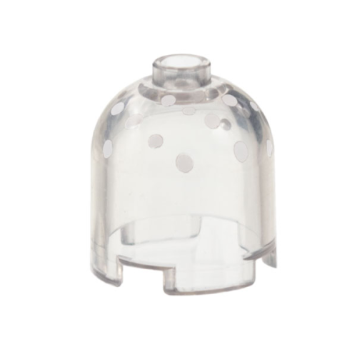 Деталь LEGO 30151pb07 Brick, Round 2 x 2 x 1 2/3 Dome Top with White Snow Spots Pattern