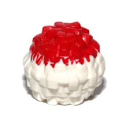 Minifigure, Utensil Cheerleader Pom Pom with Red Top Pattern