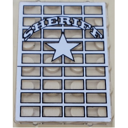 Glass for Window 1 x 4 x 5 with Sheriff Pattern (Sticker) - Sets 6755 / 6764