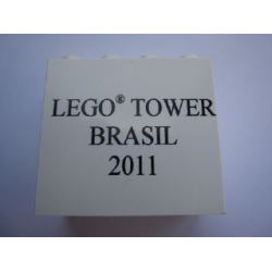 Brick 2 x 4 x 3 with LEGO Tower Event Brasil 2011 Pattern Brick 2 x 4 x 3 with LEGO Tower Event Brasil 2011 Pattern